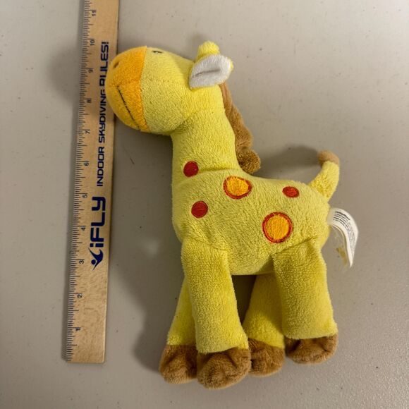 Giraffe Fisher Price Rainforest Animals Stuffed Plush Yellow Baby Toy Doll Lovey - Picture 4 of 5